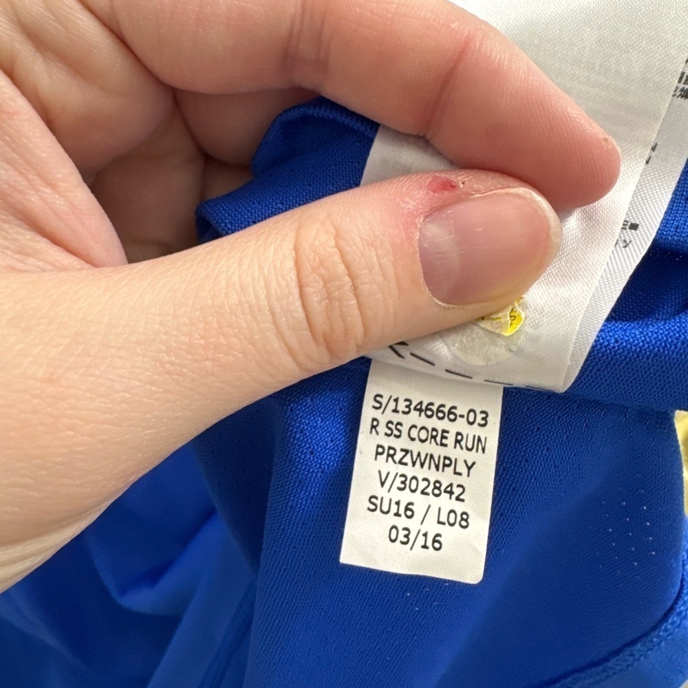 Old Navy Blue Fitted Cap Sleeve Tee - Picture 4 of 5